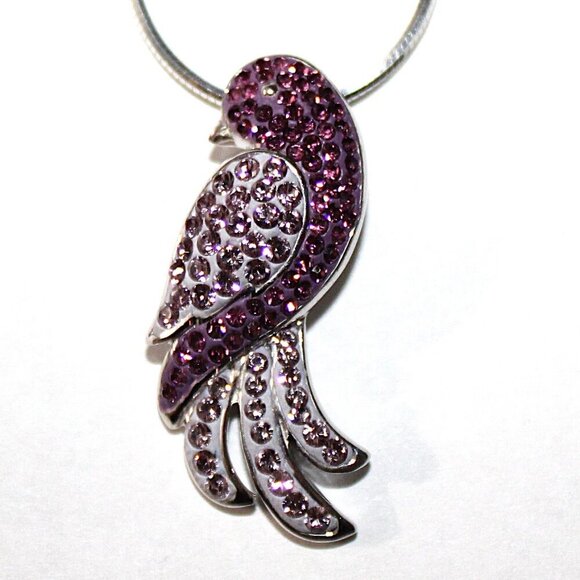 Jewelry - Sterling Silver Crystal Paste Bird Necklace 8 Grams